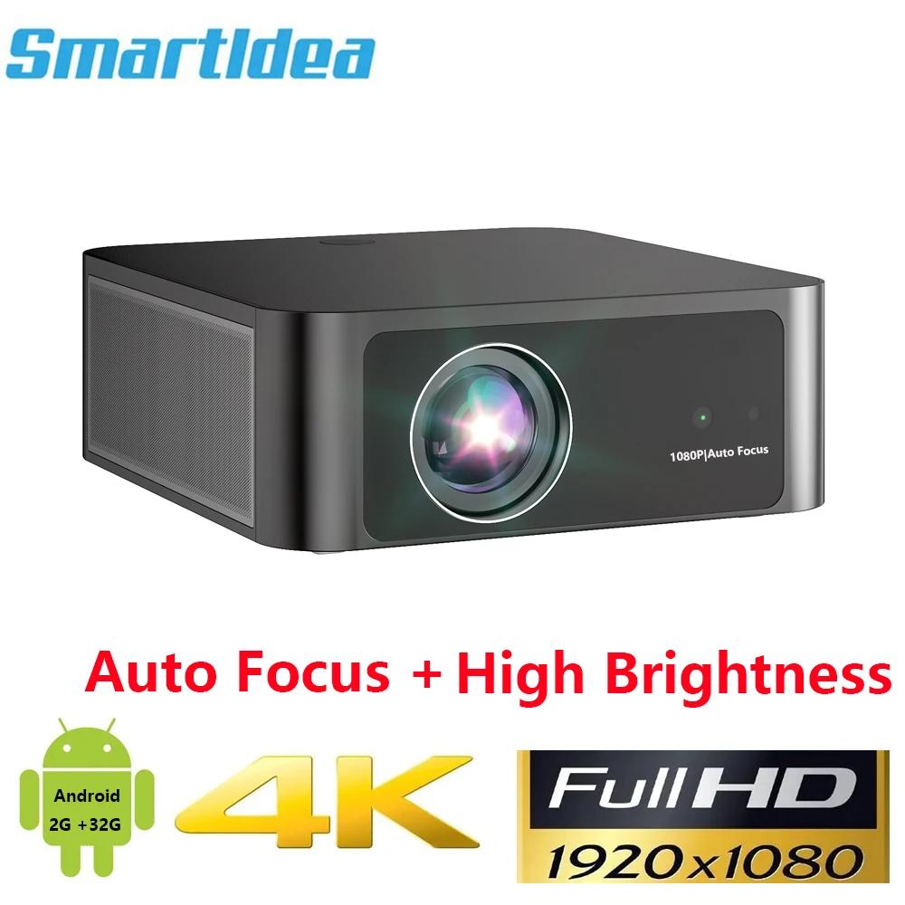 Smartldea 2024 Ʈ HD Ȩ þ  1000ANSI  Ǯ HD 1080p ڵ  LED , ȵ̵ 9.0, 2GB RAM, 32G ROM
